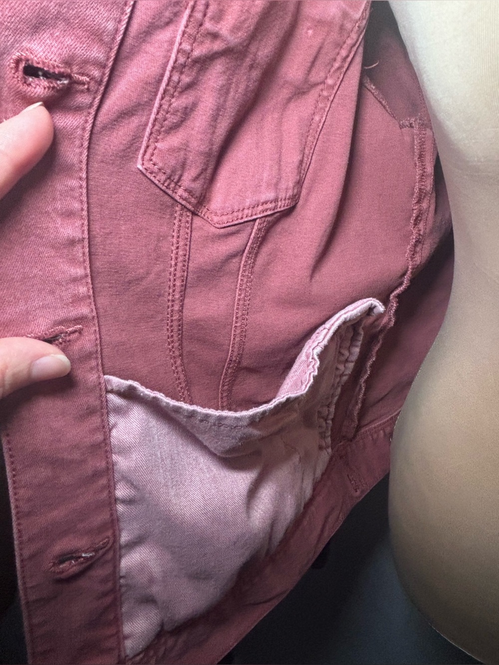 Liverpool Denim Jacket in Raspberry Jam - Picture 12 of 16
